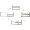 Expandable Versatile Whitewashed Wood Finish Desktop Bookshelf Organizer Rack