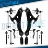 AWD 14PC Front Lower Control Arms Tie Rods for 2001 2002 2003 Toyota Highlander