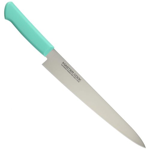 Kataoka Seisakusho MCSK-270 Master Cock Antibacterial Color Knife Sujihiki Green Blade Molybdenum Vanadium Steel Japan AMSE4275A