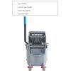 26 QT Grey Space Saving Combo Mop Bucket and Side Press Wringer Lavex