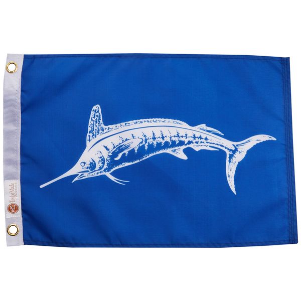 Taylor Made Products 3018, Fish Flag, Nylon, 12 inch x 18 inch, Marlin, White