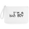 Flox Creative White Clutch I'm a Bad Boy