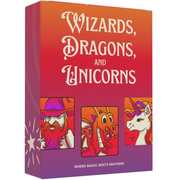 Wizards Dragons Unicorns Card Game - Fun Family Game for Kids Adults Teens - Easy to Learn, Popular Action Family Game Night or Party Game for Friends - Flip, Match & Magic (3-6 Players, Ages 6+)