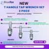 BLUEFOX TOOLS Tap Wrench Set, 3-Piece T-Handle Kit, M1-M12 Threading Tools