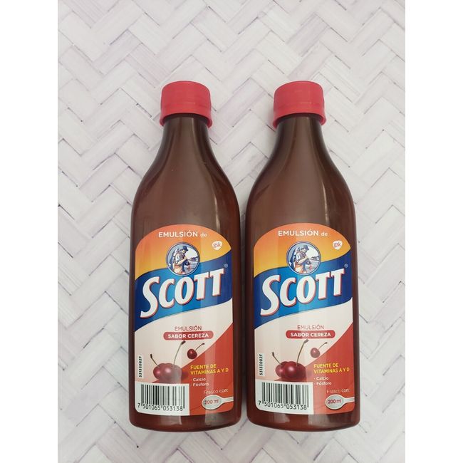 Emulsion de Scott Cereza / SCOTT Emulsion Cherry Vitamins A & D 200ml  2 Pack