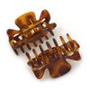 Set of 2 Small Shiny Tortoise Shell Effect Acrylic Hair Claws/Clamps - 35mm Long