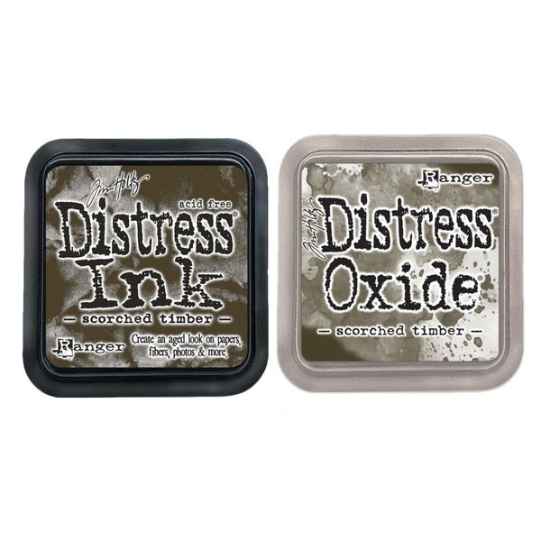 Bundle Both Oxide and Standard Scorched Timber Ink Pads January 2024 Tim Holtz Ranger Ink Release Last pad of Distress