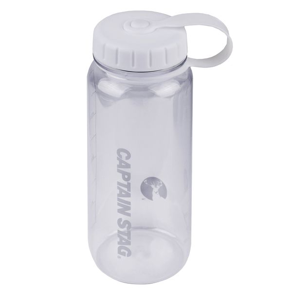 Captain Stag Water Bottle, Sports Bottle, Direct Drinking, Rice Measurement Markings Included, white