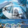 RC Drone with HD Dual Camera WiFi FPV Foldable Quadcopter + 3 Battery - Black
