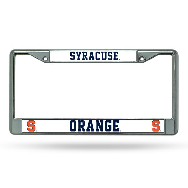 Rico Industries NCAA Syracuse Orange Standard Chrome License Plate Frame, 6 x 12.25-inches