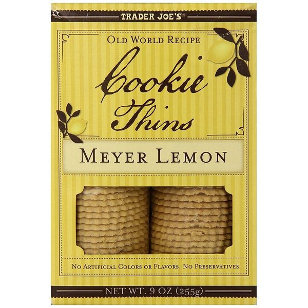 Trader Joe's Cookie Thins Meyer Lemon 9 oz Each