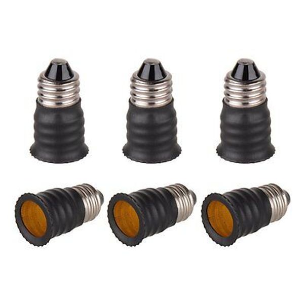 6pcs E11 Mini Candelabra Base to E12 C7 Candelabra Socket Adapter Converter