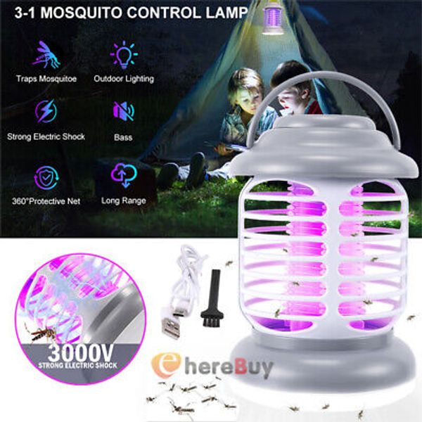 Electric Mosquito Insect Killer Zapper LED Light Lamp Fly Bug Trap Pest Control