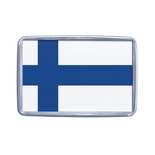 Finland Flag - Small Plastic Fridge Magnet
