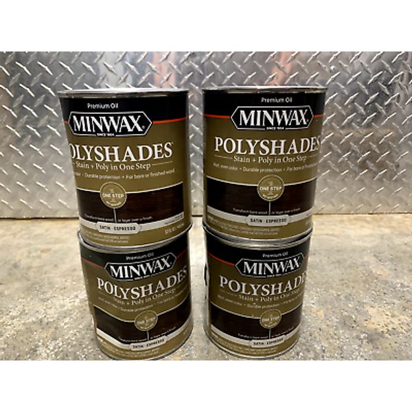 Minwax 613970444 PolyShades Satin Espresso Oil-Based Stain 1 qt. (Pack of 4)