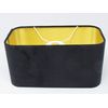Black Velvet Brushed Gold Rounded Rectangle Lampshade