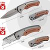 WORKPRO 2PK Folding Utility Knife EDC Pocket Knife Box Cutter Quick-Change Blade