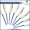 Set of 8 Dental Luxating Elevators Luxation Root Elevators Titanium Blue Tips