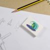 2 x 45mm 'Turtle On A Surfboard' Erasers/Rubbers (ER00043070)