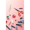 Self Opening Micro Scissors from Stainless Steel 4.5" - Scrapbooking and Decoupage Straight Scissors/Spring Scissors