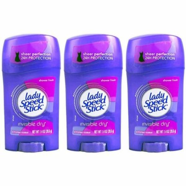 Lady Speed Stick Deodorant 1.4 Oz Shower Fresh (41ml) (3 Pack)