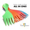 Cooks Drawer Multi Color Spork 4 Pack Camping Flatware