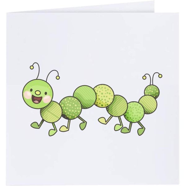 'Happy Caterpillar' Blank Greeting Card (GC00010865)