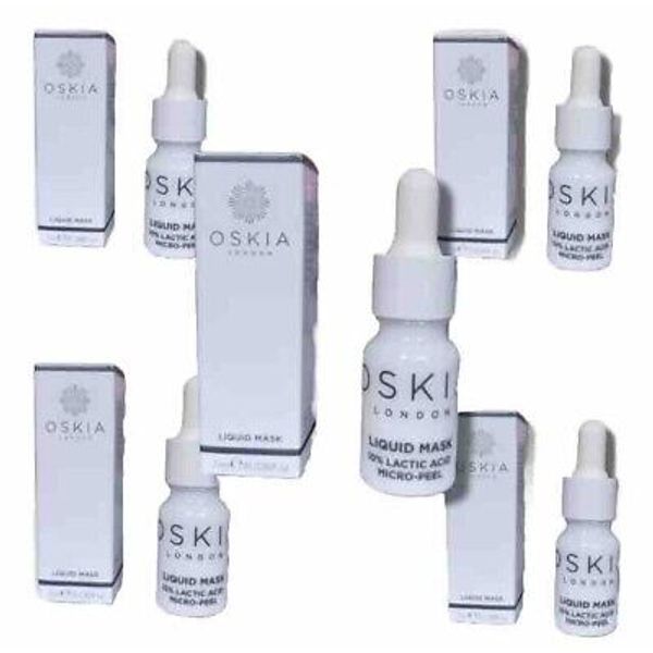 5x OSKIA LIQUID MASK 10% LACTIC ACID MICRO-PEEL 7 ML 0.236 OZ = 1.1 OZ