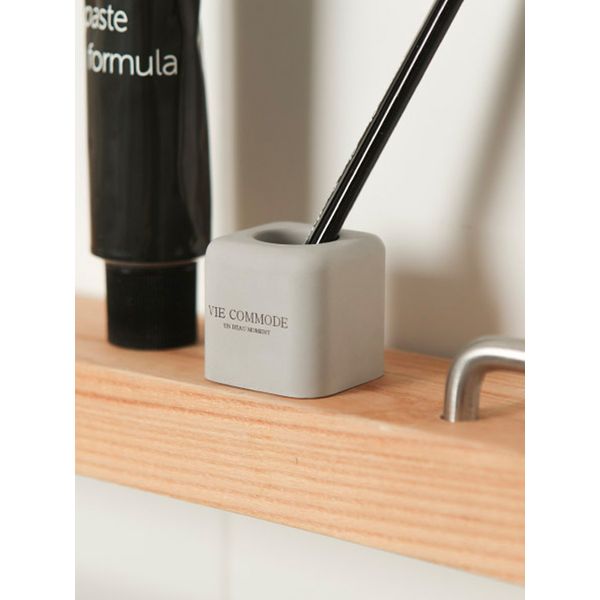 Square Diatomaceous Earth Toothbrush Holder 1 Piece