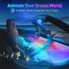 4x RGB 72 LED Car Interior Floor Atmosphere Light Bluetooth APP Remote Control