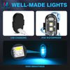 16Pcs Wireless LED Strobe Lights Remote 8 Colors USB Charging for Car Motorcycle