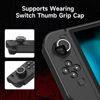 JINGDU Protective Case Compatible with Nintendo Switch 2017, TPU Case Accessory for Switch Console and Grip Joy-Con, Switch Protector with 4 Thumb Grips, Black Spider Web