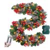 Remote Control & Timer 9 FT 50 LED Prelit Christmas Garland Decorations 200 Life