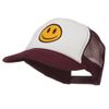 e4Hats.com Smile Face Embroidered Foam Mesh Back Cap - Maroon White OSFM