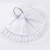 Nail Display Card,50Pcs Fan Shaped Round Head Nail Polish Palettes Color Display Card Nail Practice Tools Nail Display Sticks Nail Art Practice Stiletto Nail Swatches(02)