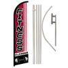 Fitness Classes Full Curve Windless Swooper Flag & Pole Kit Gym