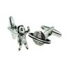 Astronaut & Planet Mixed Pair Cufflinks Presented in a Box