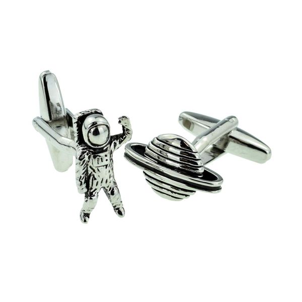 Astronaut & Planet Mixed Pair Cufflinks Presented in a Box