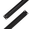 VCELINK 1U Brush Panel, Metal Brush Patch Panel, 19-inch Black Server Rack Cable Management for Server Rack or Network Cabinet, 2 Pack