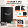 Single Door 3.5 cu.ft Safe Box with Key Lock & Password LED Light Black