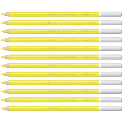 Chalk-Pastel Pencil - STABILO CarbOthello - Pack of 12 - Neutral Yellow