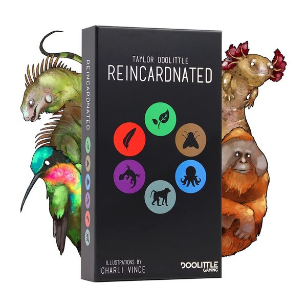 Doolittle Gaming Reincardnated A Turn-Based Deck Drafting Card Game - Strategy Party Game for 2-6 Players on Family Game Night