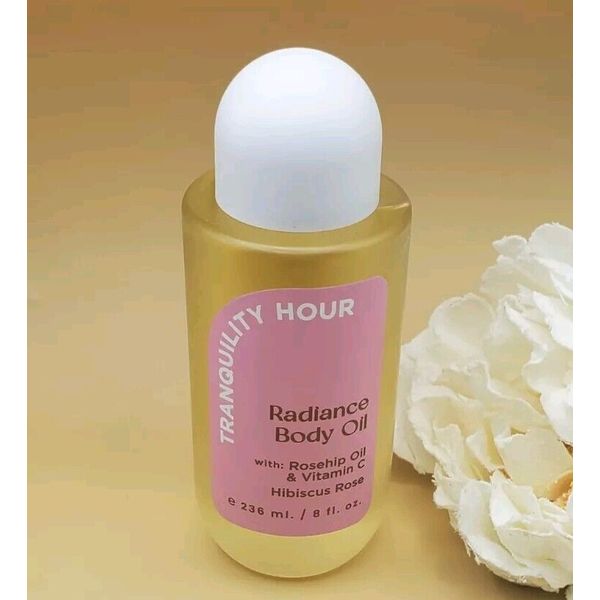 Tranquility Hour Radiance Body Oil Rosehip Oil & Vitamin C Hibiscus Rose 8 fl