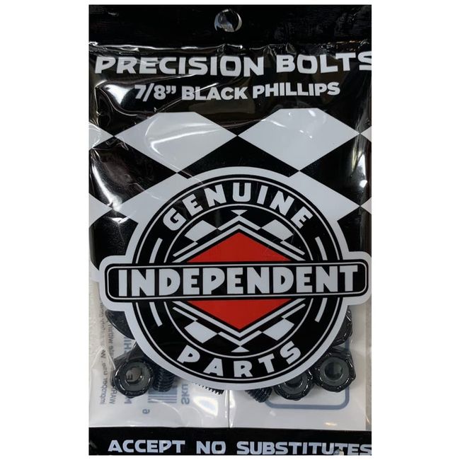 INDEPENDENT Philips Bolt 7/8 Inch Black SKATEBOARD Skateboard Skate Screw Bolt Hardware