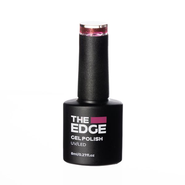 THE EDGE Gel Nail Polish 8ml - The Rustic Red Glitter - UV/LED Manicure/Pedicure for Salon & Home Use, Highly Pigmented/Long Lasting/2-Coat Coverage