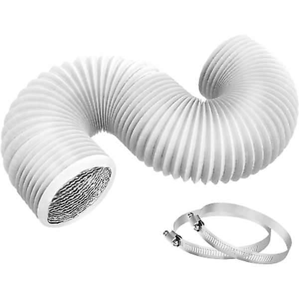 4 Inch 8Ft Dryer Vent Hose, Flexible Insulated Air Ducting,Vent Hose PVC Aluminu