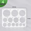ENJOYLink Circle Template & Stencil 4-Pack Set Drafting Templates for Architecture, Engineering, Art Design, Office & School Multi-Size Reusable Drafting Tools