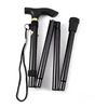 Extra Long Folding Walking Stick with Crutch Handle – Lightweight, Adjustable, and Portable | Black