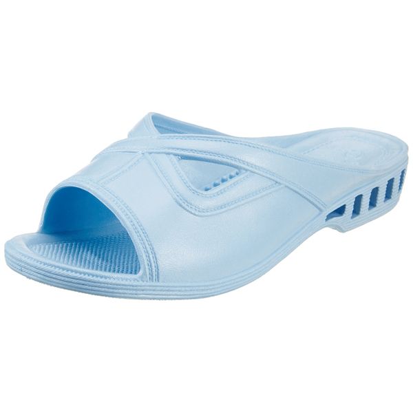 Nishibe Chemical SSV08001 Antimicrobial Sanitary Women's Sandals, Canaria, Light Blue, No. 110L, Vinyl Foamed Chloride, Japan