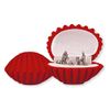 CBC Distributors Nativity Set Mini Figures 1" Red Velvet Box Shell Shape